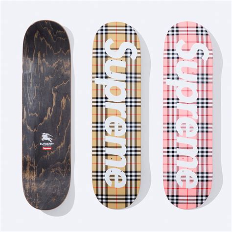 supreme burberry exclusive|supreme Burberry skateboard.